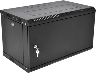 Шкаф коммутационный ЦМО ШРН-Эконом (ШРН-Э-6.500.1-9005) настенный 6U 600x520мм пер.дв.металл 75кг черный 470мм 14.5кг 180град. 345мм IP20 металл от магазина РЭССИ