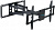 Кронштейн для телевизора Kromax ATLANTIS-70 черный 32"-75" макс.101кг настенный поворотно-выдвижной и наклонный от магазина РЭССИ