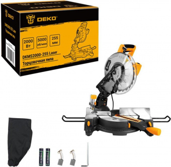 Торцовочная пила Deko DKMS2000-255 Laser 2000Вт 5000об/мин d=255мм от магазина РЭССИ