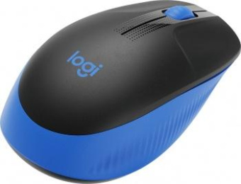 Мышь Logitech M190 черный/синий оптическая (1000dpi) беспроводная USB (2but) от магазина РЭССИ