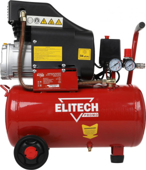 Компрессор поршневой Elitech КПМ 200/24 Промо масляный 220л/мин 24л 1500Вт красный/черный от магазина РЭССИ