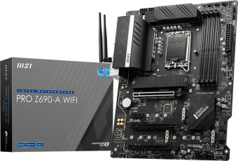 Материнская плата MSI PRO Z690-A WIFI Soc-1700 Intel Z690 4xDDR5 ATX AC`97 8ch(7.1) 2.5Gg RAID+HDMI+DP от магазина РЭССИ