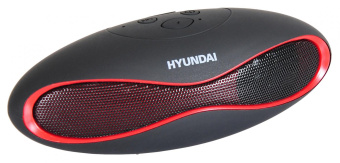 Колонка порт. Hyundai H-PAC100 черный 3W 1.0 BT/3.5Jack/USB от магазина РЭССИ