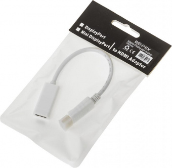 Переходник HDMI (f)/DisplayPort (m) белый от магазина РЭССИ