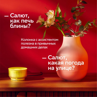 Умная колонка Sber Boom Mini 2 SBDV-00250G Салют серый 5W Mono BT/Wi-Fi от магазина РЭССИ