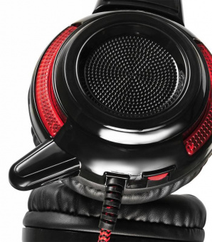 Наушники с микрофоном Оклик HS-G300 ARMAGEDDON черный/красный 2.3м мониторные оголовье (337457) от магазина РЭССИ