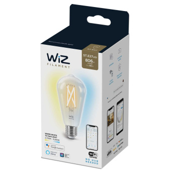 Умная лампа WiZ E27 60Вт 806lm Wi-Fi (упак.:1шт) (929003018601) от магазина РЭССИ
