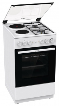 Плита Комбинированная Gorenje GK5A11WG белый/черный (стеклянная крышка) реш.сталь от магазина РЭССИ