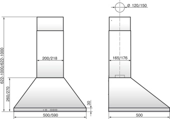Вытяжка каминная Elikor Вента 60П-650-К3Д бежевый управление: кнопочное (1 мотор) от магазина РЭССИ