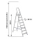 Алюминиевая стремянка Алюмет 8 ступеней. Серия Ам708 от магазина РЭССИ