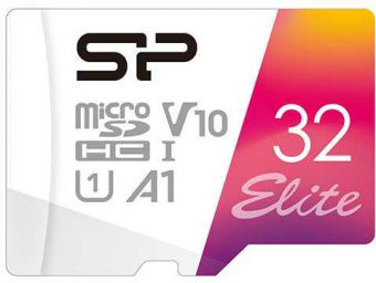 Флеш карта microSDHC 32Gb Class10 Silicon Power SP032GBSTHBV1V20SP Elite + adapter от магазина РЭССИ