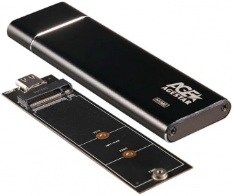 Внешний корпус SSD AgeStar 31UBNV5C NVMe USB3.2 алюминий черный M2 2280 M-key от магазина РЭССИ