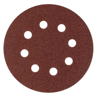 Круг абразивный на ворсовой подложке под липучку, перфорированный, P 60, 125 мм, 5 шт. от магазина РЭССИ