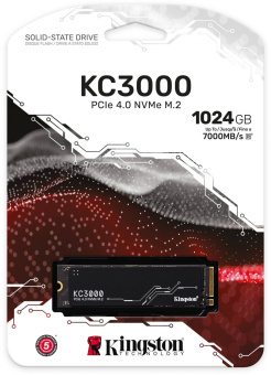 Накопитель SSD Kingston PCI-E 4.0 x4 1Tb SKC3000S/1024G KC3000 M.2 2280 от магазина РЭССИ