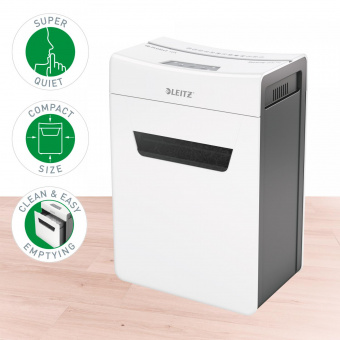 Шредер Leitz IQ Protect Premium 10X белый (секр.P-4) фрагменты 10лист. 18лтр. скрепки скобы от магазина РЭССИ