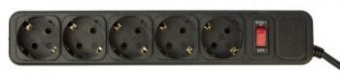 Сетевой фильтр PC Pet AP01006-E-B 1.8м (5 розеток) черный (пакет ПЭ) от магазина РЭССИ