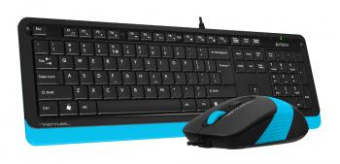 Клавиатура + мышь A4Tech Fstyler F1010 клав:черный/синий мышь:черный/синий USB Multimedia от магазина РЭССИ