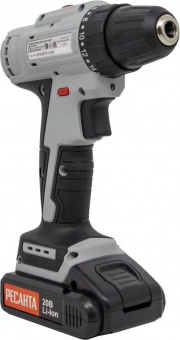 Дрель-шуруповерт Ресанта ДА-20-2ЛК-Б аккум. патрон:быстрозажимной (кейс в комплекте) (75/14/10) от магазина РЭССИ