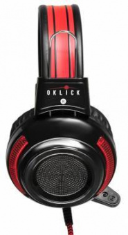 Наушники с микрофоном Оклик HS-G300 ARMAGEDDON черный/красный 2.3м мониторные оголовье (337457) от магазина РЭССИ