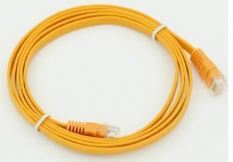 Патч-корд Flat cat5E molded 1.5м желтый RJ-45 (m)-RJ-45 (m) от магазина РЭССИ