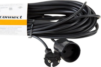 Удлинитель силовой PROconnect PROc-Uc (11-7115) 2x0.75кв.мм 1розет. 20м ПВС 6A без катушки черный от магазина РЭССИ
