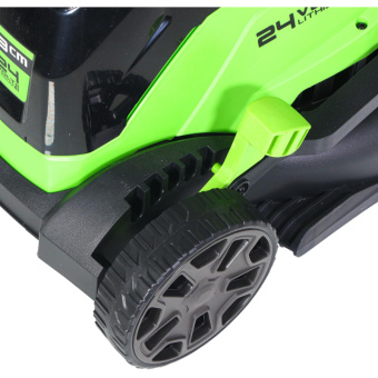 Аккумуляторная газонокосилка GreenWorks 24V 33 см бесщеточная без АКБ и ЗУ 2516107 от магазина РЭССИ