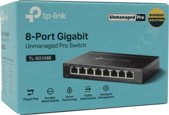 TP-Link TL-SG108E 8-Port Gigabit Desktop Easy Smart Switch, 8 10/100/1000Mbps RJ45 ports, MTU/Port/Tag-based VLAN, QoS, IGMP Snooping от магазина РЭССИ