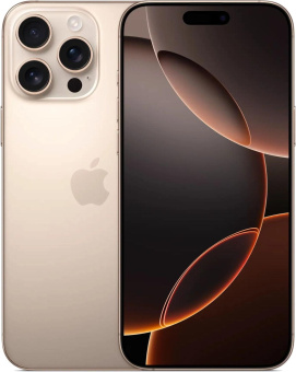 Смартфон Apple A3295 iPhone 16 Pro Max 1Tb бежевый титан моноблок 3G 4G 1Sim 6.9" 1320x2868 iOS 18 48Mpix 802.11 a/b/g/n/ac/ax/be NFC GPS Protect от магазина РЭССИ