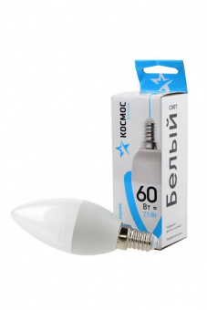 Лампа светодиодная КОСМОС ЭКОНОМИК/BASIC LED7.5wCNE1445 7.5Вт E14 4500K BL1 от магазина РЭССИ