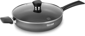 Сотейник Rondell Strike RDA-1399 d=28см (с крышкой) серый от магазина РЭССИ