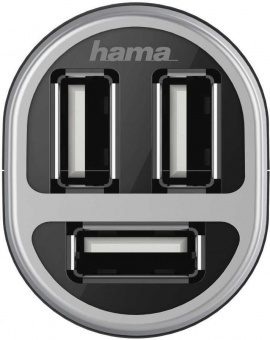 Автомобильное зар./устр. Hama H-173603 2.1A+2.1A+1A 3xUSB универсальное черный (00173603) от магазина РЭССИ