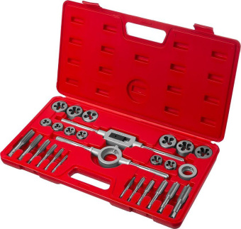 Набор метчиков и плашек Зубр 28123-H27 27 предметов (жесткий кейс) от магазина РЭССИ