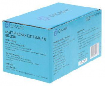 Колонки Оклик OK-330 2.0 черный 6Вт от магазина РЭССИ