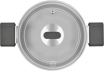 Кастрюля Rondell Quadro RDS-1597 5.1л. d=24см (с крышкой) стальной от магазина РЭССИ