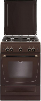 Плита Газовая Gefest ПГ 6100-01 0111 коричневый (металлическая крышка) реш.чугун от магазина РЭССИ