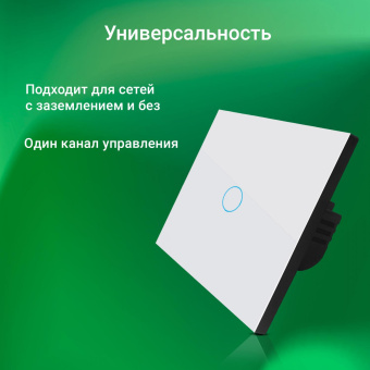 Умный выключатель Digma DiSwitch 1p 1-нокл. универсальный белый (DSW1P) от магазина РЭССИ