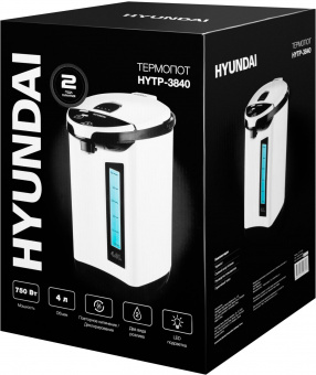 Термопот Hyundai HYTP-3840 4л. 750Вт белый/черный от магазина РЭССИ