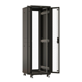 Шкаф коммутационный Hyperline (TTBR-4268-DD-RAL9004) напольный 42U 600x800мм пер.дв.перфор. задн.дв.перфор. 2 бок.пан. 800кг черный 710мм 2055мм IP20 сталь от магазина РЭССИ