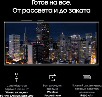 Смартфон Samsung SM-S908E Galaxy S22 Ultra 256Gb 12Gb черный фантом моноблок 3G 4G 2Sim 6.8" 1440x3088 Android 12 108Mpix 802.11 a/b/g/n/ac/ax NFC GPS GSM900/1800 GSM1900 TouchSc Protect от магазина РЭССИ