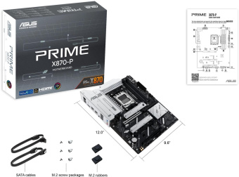 Материнская плата Asus PRIME X870-P SocketAM5 AMD X870 4xDDR5 ATX AC`97 8ch(7.1) 2.5Gg RAID+HDMI от магазина РЭССИ