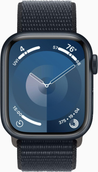 Смарт-часы Apple Watch Series 9 A2978 41мм OLED корп.темная ночь Sport Loop рем.темная ночь разм.брасл.:130-200мм (MR8Y3LL/A) от магазина РЭССИ