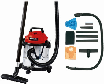 Строительный пылесос Einhell TC-VC 1812 S 1250Вт (уборка: сухая/влажная) серебристый от магазина РЭССИ