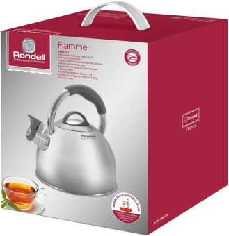 Чайник металлический Rondell Flamme RDS-1899 2.5л. стальной от магазина РЭССИ