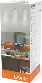 Светильник Gauss Overhead HD012 потолоч. 12Вт 3000K цв.св.:белый теплый белый/золотистый от магазина РЭССИ