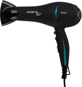 Фен Polaris PHD 2033Ti 2000Вт черный/бирюзовый от магазина РЭССИ