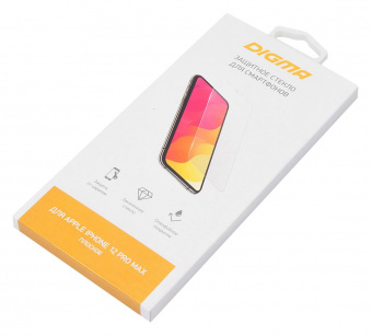 Защитное стекло для экрана Digma для Apple iPhone 12 Pro Max прозрачная 1шт. (DGG1AP12PM) от магазина РЭССИ