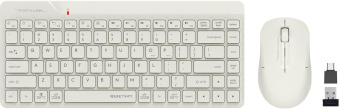 Клавиатура + мышь A4Tech Fstyler FG2200 Air клав:бежевый мышь:бежевый USB беспроводная slim (FG2200 AIR BEIGE) от магазина РЭССИ