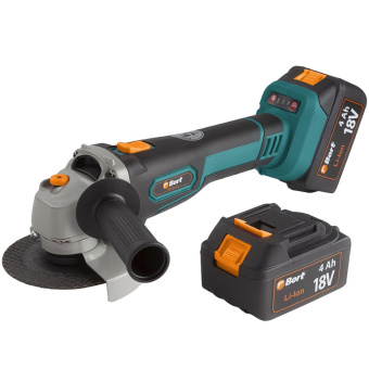 Углошлифовальная машина Bort BWS-18Li-125 1000Вт 9000об/мин рез.шпин.:M14 d=125мм (93722340) от магазина РЭССИ