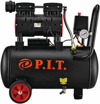 Компрессор поршневой P.I.T. PAC24-C1 безмасляный 110л/мин 24л 600Вт черный/красный от магазина РЭССИ