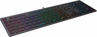 Клавиатура A4Tech Fstyler FX60H серый USB slim LED (FX60H GREY/NEON) от магазина РЭССИ